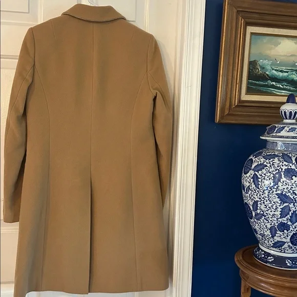 Women’s J. Crew Camel Colored Wool & Cashmere Coat Size 4 - Picture 6 of 8